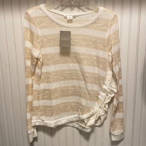 Clu & Willoughby by Anthropologie striped lightweight sweater size M